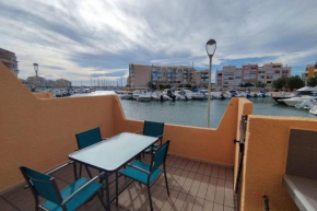 A balcony overlooking the marina